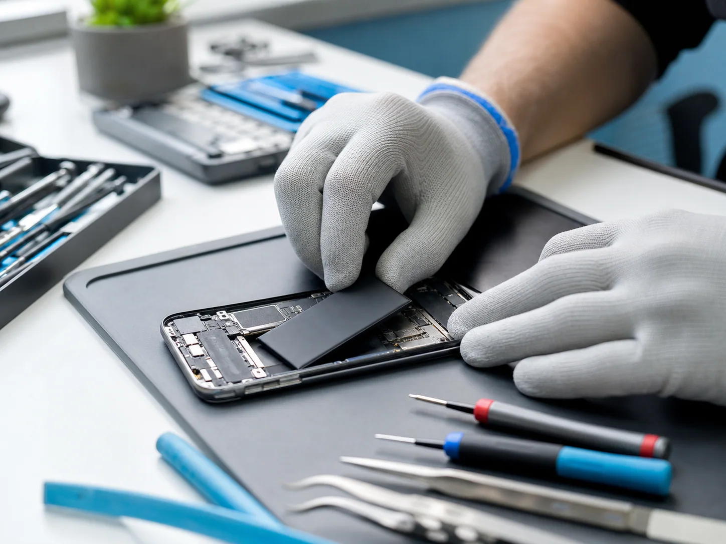 Remplacement de batterie de téléphone