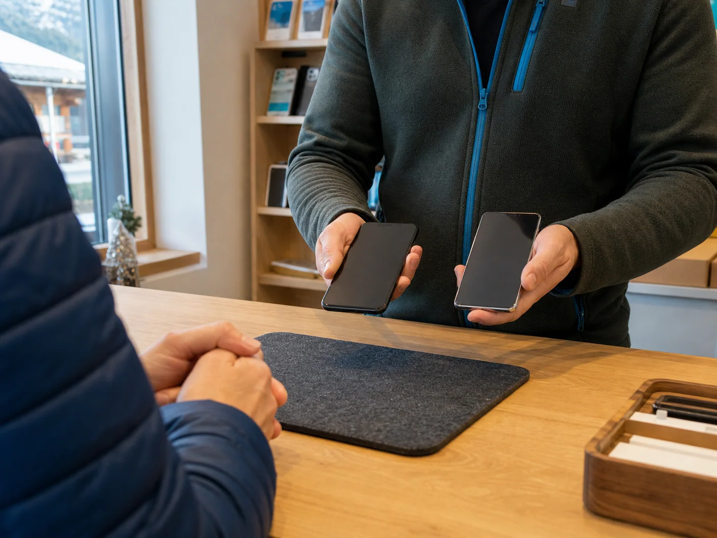 Acheter un téléphone en boutique