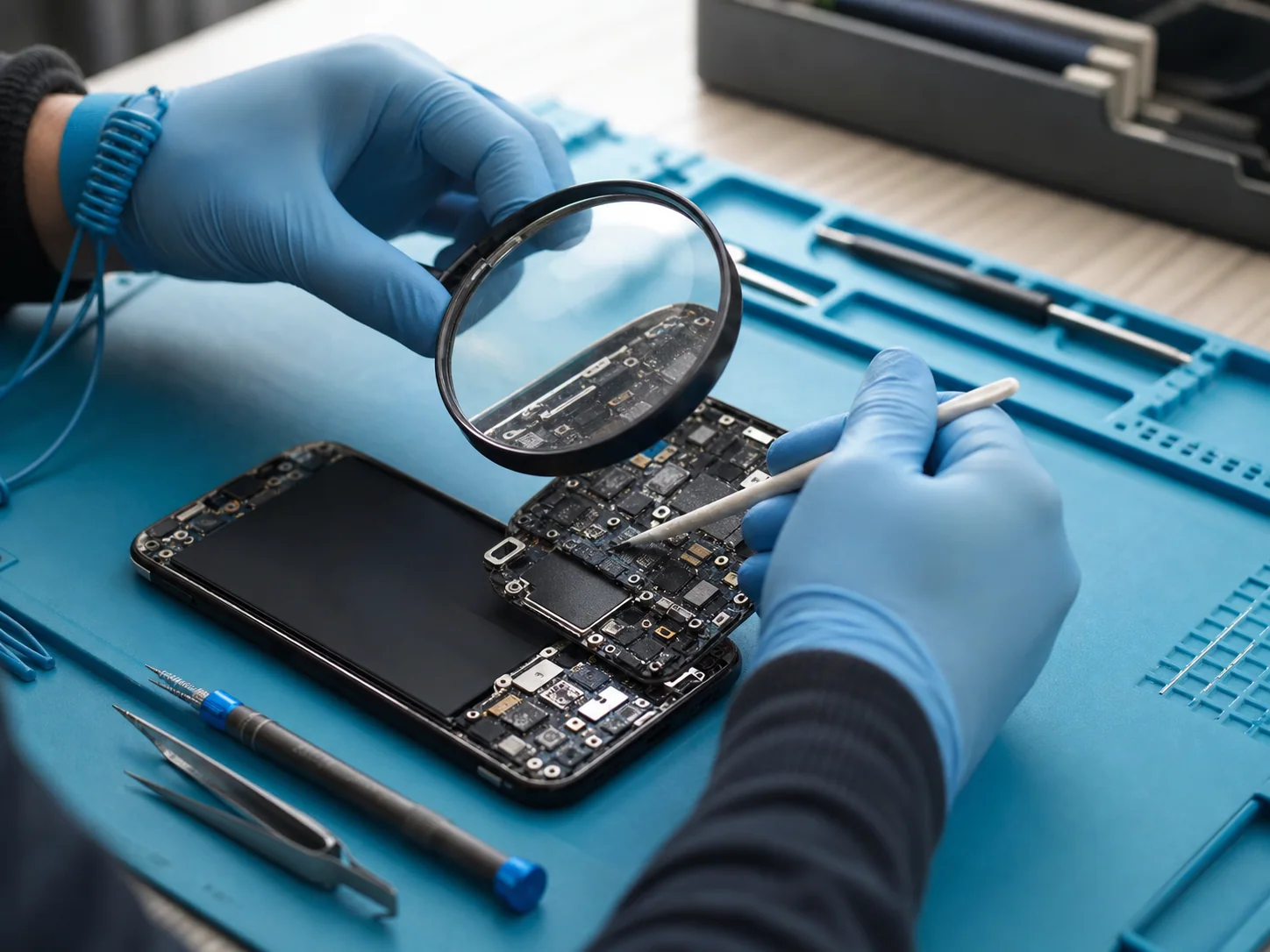 Diagnostic après contact avec l’eau